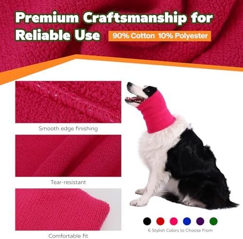 Dog & Cat Calming Band Cat Anxiety Relief Cover,Double Layer Thickened Pet Ears Elastic Neck Band Noise Cancelling Ear Muffs for Anxiety Relief/Noise Protection,Grooming,Thunder,Fireworks - Image 4