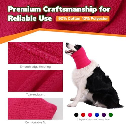 Dog & Cat Calming Band Cat Anxiety Relief Cover,Double Layer Thickened Pet Ears Elastic Neck Band Noise Cancelling Ear Muffs for Anxiety Relief/Noise Protection,Grooming,Thunder,Fireworks - Image 4