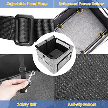SlowTon Dog Car Seat - with Reinforced Metal Frame for Pets up to 15lbs - Image 3