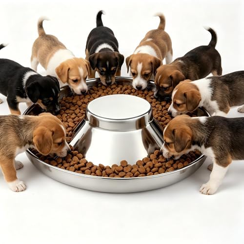 Stainless Steel Multi-Pet Feeding Bowl for Small Medium Large Dogs & Cats by Unknown