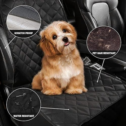 AsFrost Dog Seat Cover Cars Trucks SUVs, Thick 600D Waterproof Pet Car Seat Cover Dog, Heavy Duty & Wear-Resistant Durable Nonslip Backing with Side Flaps, Scratchproof Dog Front Seat Cover - Image 6