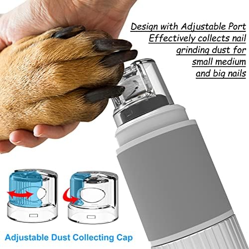 Dog Nail Grinder and Clippers Quiet with 10h Working Time Professional Pet Nail Trimmer Stepless Speed Regulation Pet Nail Grinder Electric Nail File for Large Medium Small Dogs and Cats… - Image 6