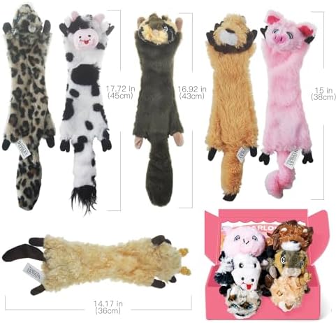 SHARLOVY Dog Squeaky Toy No Stuffing 6 Pack, Dog Toys Crinkle for Puppy - Image 5