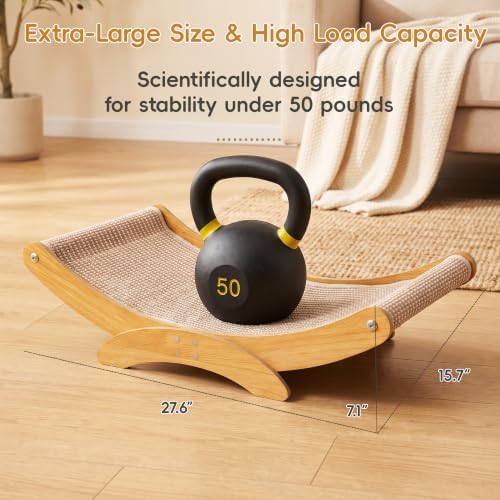 Extra-Larger Sisal Cat Scratcher Bed, Furniture Protector for Indoor Cats - Image 2