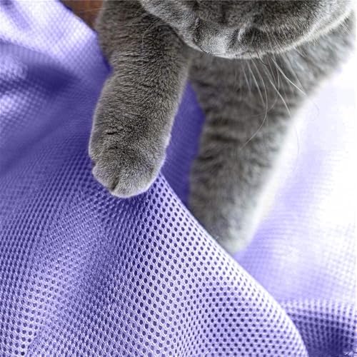 JUNSPOW Cat Bed Sleeping Cat Hammock, 16.9in x 16.9in x 9.5in, Purple - Image 6
