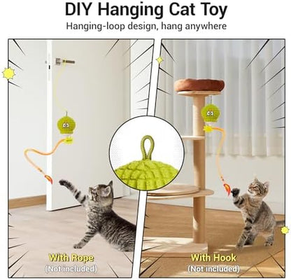 Potaroma Interactive Cat Toy with Motion Sensor, Chirping Sound & Catnip - Image 5