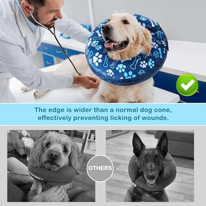 SCENEREAL Dog Cone Alternative After Surgery, Inflatable Soft Donut Collar - Image 4