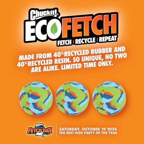 Chuckit! EcoFetch Fetch Ball Dog Toy, Medium (2.5 Inch Diameter) Pack of 1, for Breeds 20-60 lbs - Image 6