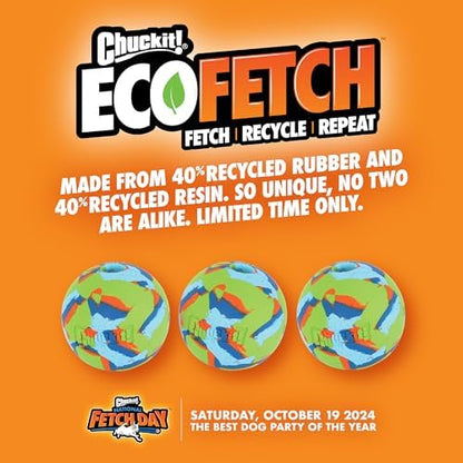 Chuckit! EcoFetch Fetch Ball Dog Toy, Medium (2.5 Inch Diameter) Pack of 1, for Breeds 20-60 lbs - Image 6