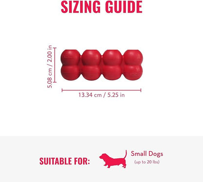 KONG Ring & Goodie Ribbon - Durable Rubber Treat-Dispensing Chew Toy for Dental Health - for Small Dogs