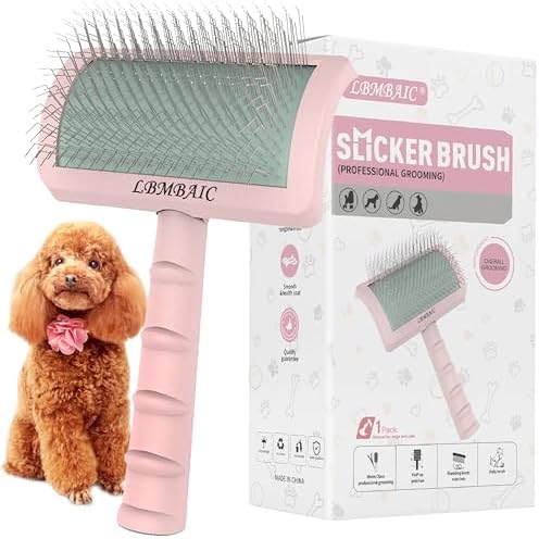 Dog Slicker Brush for Poodles Doodles Fluffy Deshedding Loose Hair. by LBMBAIC