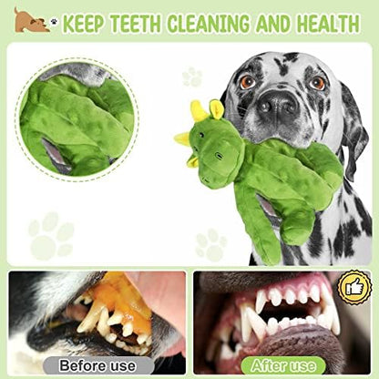 Letsmeet Squeaky Dog Toy with Crinkle Paper, Soft Puppy Teething Toys to Relieve Boredom, Interactive Plush Chew Toys for Small & Medium Dogs - Image 4