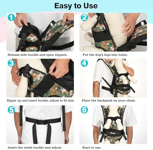 Pawaboo Pet Front Carrier Backpacks for Small Medium Dogs - Image 3