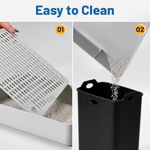 Cat Litter Box Steps, Adjustable 3-Step, 13.5x9x7in, Light Grey - Image 5