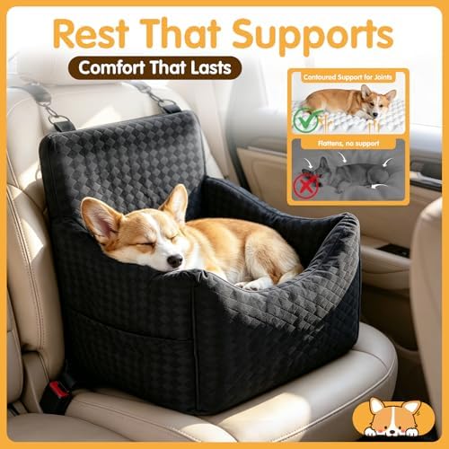 Topmart Dog Car Seat for Small Medium Dogs Under 35lbs, Cozy Pet Seat - Image 3