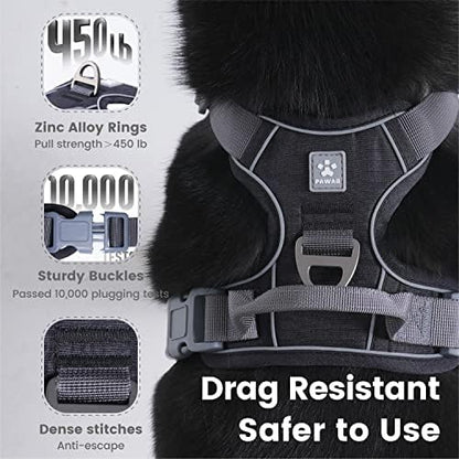 Pawaii No Pull Dog Harness with Pet ID Tag, Reflective Vest - Image 4