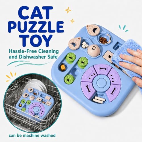 Interactive Cat Puzzle Toy, Maze Slow Feeder, 11.02in - Image 6