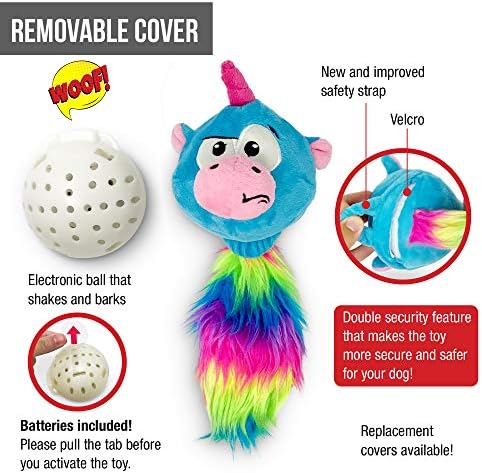 Hyper Pet Doggie Pal Unicorn Interactive Plush Dog Toy, Wiggles and Barks - Image 6