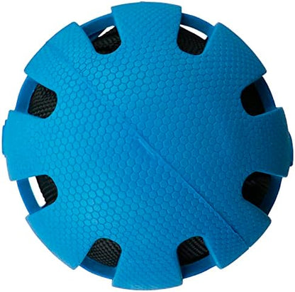 Nerf Dog Crunch and Squeak Rubber Ball Dog Toy, Single, Medium/Large, Blue - Image 5