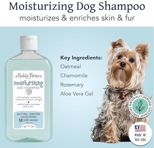 Bobbi Panter Oatmeal Dog Shampoo Aloe Vera, Chamomile & Rosemary – Moisturizing Natural Formula for Dry Skin, Tear-Free, 30:1 Concentrate, Made in USA, 14 oz - Image 3