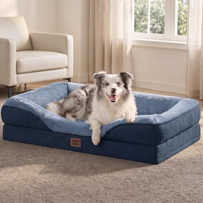 EHEYCIGA Orthopedic XL Dog Bed for Large Dog, Memory Foam Dog Couch, Navy by EHEYCIGA