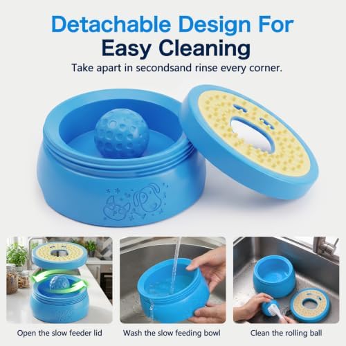 9oz Dog Lick Bowl with Rolling Ball, Twist-Lockable Dog Enrichment Toys - Image 5