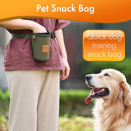 Portable Dog Treat Pouch for Training - Outdoor Waist Pack with Medium-Stiff Polyester, Leash Clip & Zippered Pocket for Pet Treats/Rewards (Grey) - Image 2