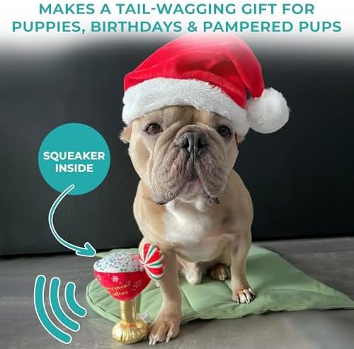 Haute Diggity Dog Puppermint Muttini Plush Dog Toy, Cocktail Parody Toy - Image 6