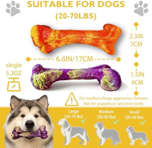 3-Pack Dog Chew Toys for Aggressive Chewers, Medium Large Breed - Image 4