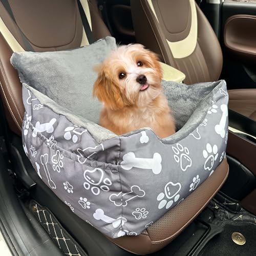 Dog Car Seats for Small Medium Sized Dogs Carseat for Car Funny Fuzzy Pet Dog Booster Car Seat Puppy Under 32 Lbs with Soft Plush Cushion&Washable Removable Cover by Unknown