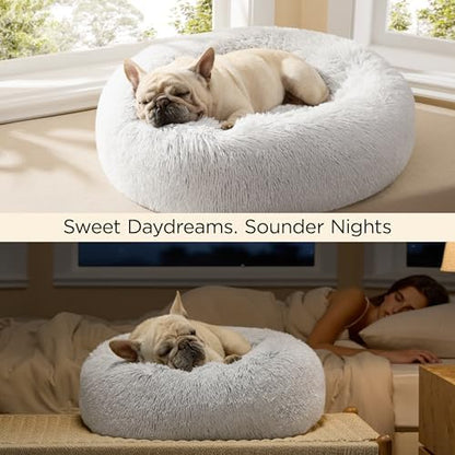 Bedsure Calming Cat Beds Donut Round Washable Kitten Bed,20 inches - Image 4