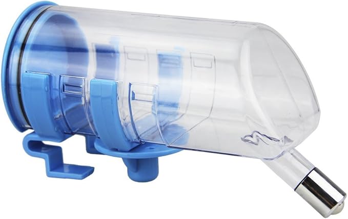 BXT Automatic Pet Water Bottle for Dogs Cats Rabbits Ferrets, 13.5 oz Capacity Rear-Filling Water Feeder Hanging No-Drip Water Drinking Holder- Keep Your Pet Hydrated (Blue)