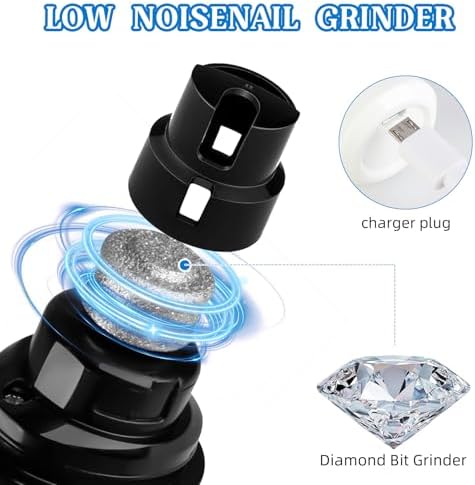 2-Speed Silent Groom Pro Nail Grinder, Rechargeable Quiet Dog Nail Trimmer, Gentle Electric Pet Nail Grinder Tool for Medium Small Dogs & Cats - Image 2