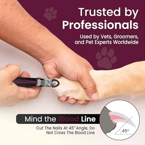 Resco Guillotine Dog Nail Clippers for Large Dogs, Color Series, Raspberry Red - Image 5