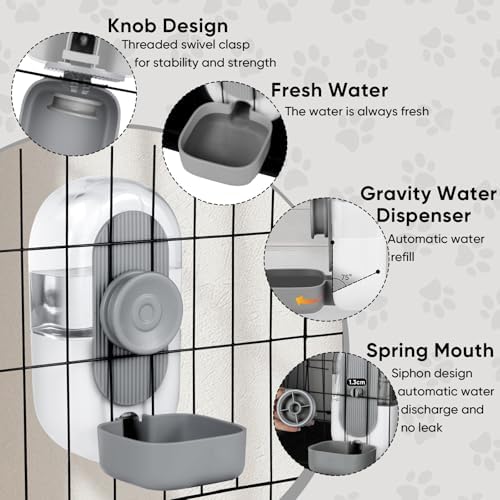 Lemtrflo 28oz Rabbit Water Bottle Dispenser, Bunny Cage Water Bowl - Image 4