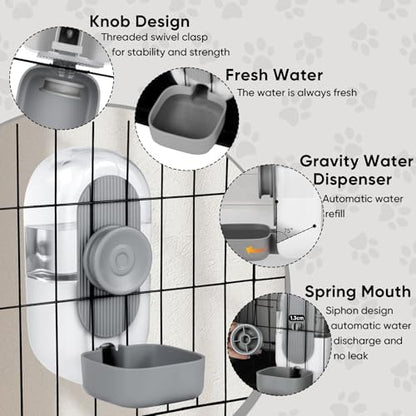 Lemtrflo 28oz Rabbit Water Bottle Dispenser, Bunny Cage Water Bowl - Image 4