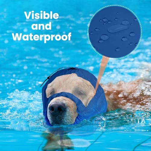 Nanaki Adjustable Shower Caps for Dogs Ear Covers for Bath, Shower Cap Reusable Waterproof, Dog Ear Muffs Snood Protection for Head Protection Hair Cap Bathing Grooming Swimming - Image 6