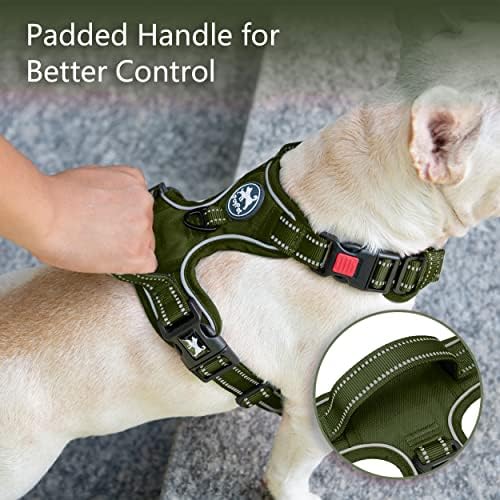 PoyPet No Pull Dog Harness, Reflective Vest with 2 Leash Clips & Handle - Image 4
