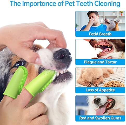 2 Pack Toothbrush for Dog,135ºSurround Bristles for Easy Teeth Cleaning, Finger Tooth Brush Dental Care for Puppies, Cats and Small Pets - Image 3