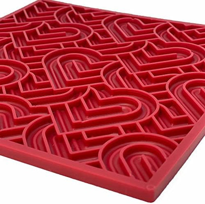 SodaPup Love eMat – Durable Lick Mat Feeder Made in USA from Non-Toxic, Pet-Safe, Food Safe Rubber for Mental Stimulation, Avoiding Overfeeding, Fresh Breath, Digestive Health, Calming, & More - Image 2