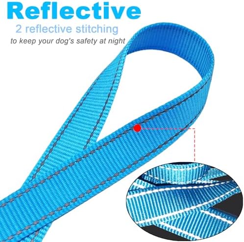 6FT Tie Out Dog Leash Dog Tie down 1"Wide Reflective Nylon Tether - Image 4