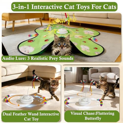 Interactive Cat Toys for Kitten & Adult Cats 3-in-1 Touch Activated - Image 2