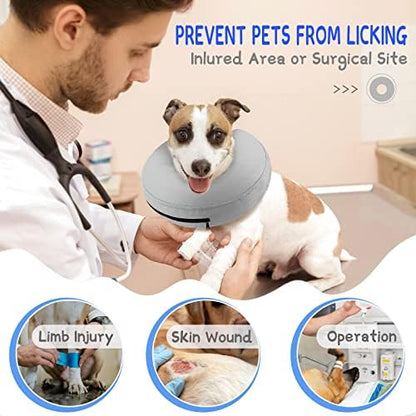 Supet Inflatable Dog Cone Collar Alternative After Surgery, Dog Neck Donut Collar Recovery E Collar to Stop Licking, Soft Pet Cone for Small Medium Large Dogs - Image 2