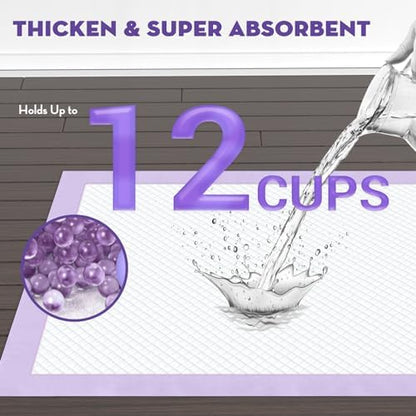 CROCI Puppy Pads with Adhesive Tabs Leak Proof Lavender Scent 28x44in 30Ct - Image 4