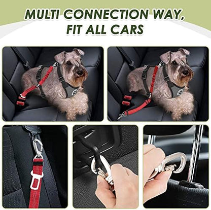 SlowTon Dog Seatbelt, 2 Pack Adjustable Heavy Duty Dog Safety Seat Belt - Image 6