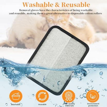 Pet Hair Removal Gloves for Cats & Dogs, Efficient Pet Hair Remover Electrostatic Glove, Reusable Pet Grooming Gloves Brush Tool for Furniture, Couch, Carpet, Clothing & Bed Sheets - Image 7