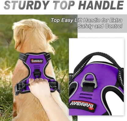 BARKBAY Dog Harness No Pull for Large Dogs Front Back Clips,Dog Vest - Image 3