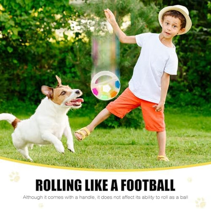 Dog Toy Ball with Handle, Toss and Fetch Play, Interactive Ball for Dogs Playing, Squeaky Floating (2pc) - Image 6