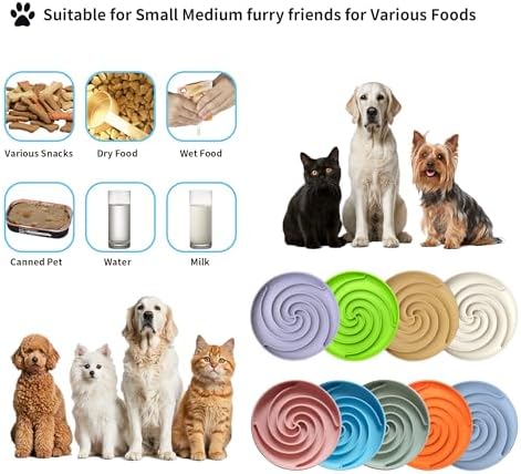 Bifeaw Slow Feeder Dog Bowls, Dishwasher Microwave Safe Silicone Puppy Puzzle Bowl with Non-Slip Design for Eating (Blue and Yellow) - Image 4