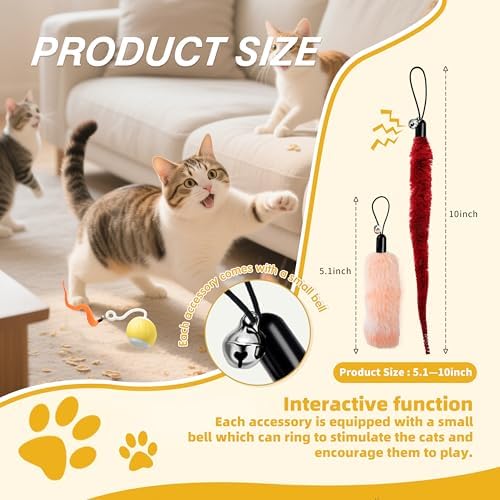 Interactive Cat Toys Accessory with Fish and Worm Toys for Cats to Chase - Image 4